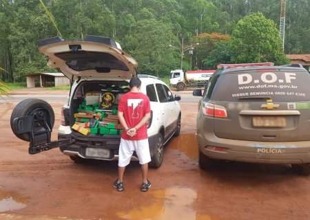 Veículo furtado em Cuiabá foi recuperado pelo DOF carregado com mais de uma tonelada de maconha.
