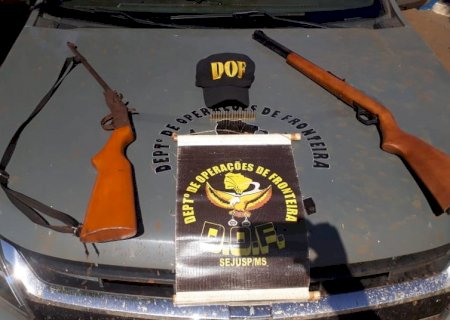 Durante policiamento rural DOF apreende armas de fogo e munições na região de Dourados