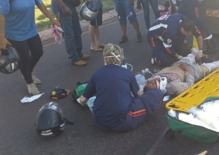 Morre no HV motociclista atropelado por carreta em Dourados