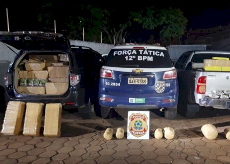 Em ação conjunta, Polícia Militar apreende 3 toneladas de maconha e 85 pacotes de Skank