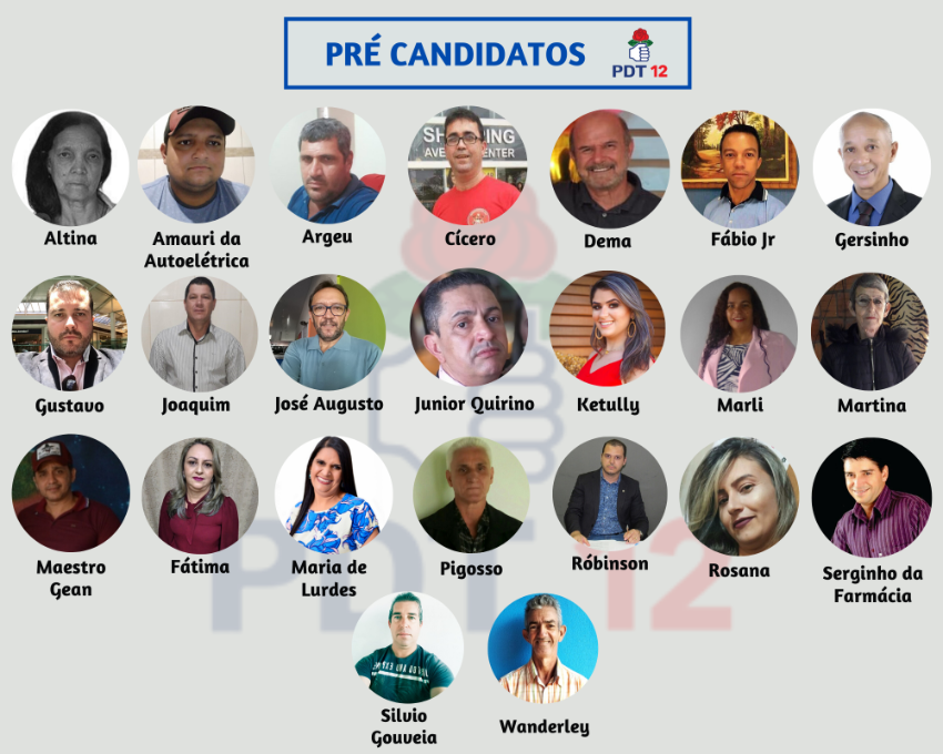 IVINHEMA: PDT apresenta seus Pré-Candidatos para concorrerem nas eleições em 15 de novembro