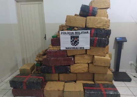 Em Naviraí, Polícia Militar apreende quase 1,5 tonelada de droga