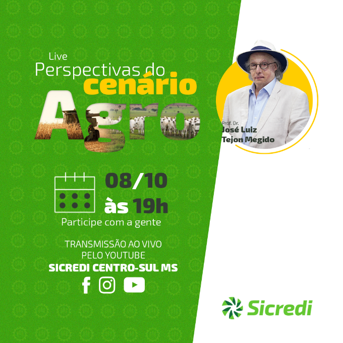 Sicredi Centro-Sul MS promove Live Agro com o professor José Luiz Tejon