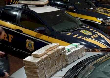 PRF apreende 51,8 Kg de cocaína em Dourados