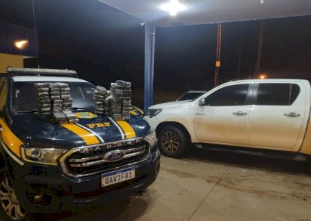 PRF apreende 84,6 Kg de pasta base de cocaína em Naviraí