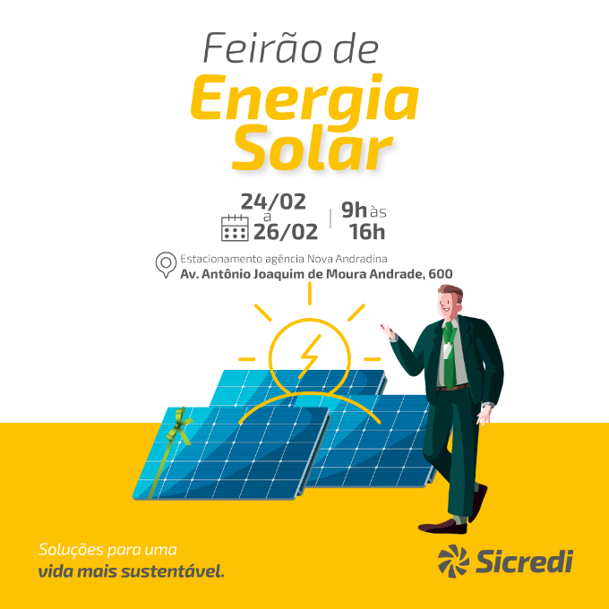 Sicredi Centro-Sul MS promove Feirão de Energia Solar em Nova Andradina