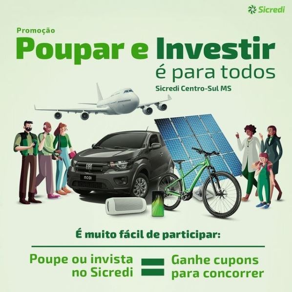Está chegando o 1º sorteio da promoção da Sicredi Centro-Sul MS