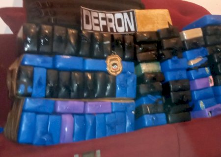 Defron fecha entreposto e apreende 81,5 kg de pasta base de cocaína em Dourados