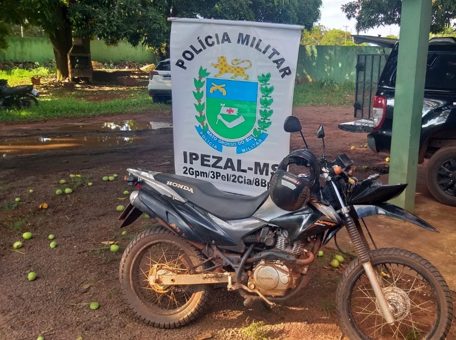 Angélica - Polícia Militar em Ipezal recupera motocicleta furtada em Jateí
