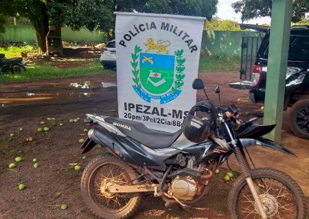 Angélica - Polícia Militar em Ipezal recupera motocicleta furtada em Jateí