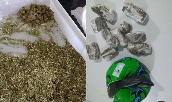 Maconha é encontrada dentro de bola de futebol e de erva de tereré em MS