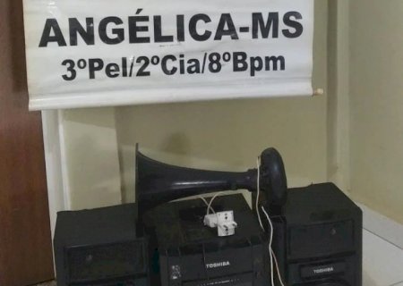 Polícia Militar em Angélica apreende equipamento sonoro após perturbação do sossego