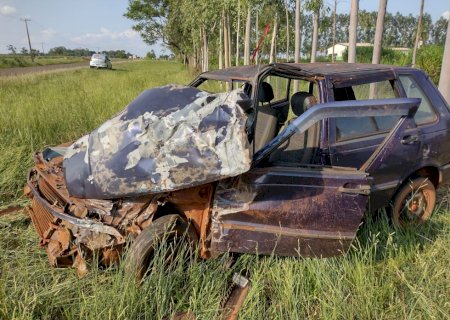 Angélica- Colisão entre caminhão e carro deixa uma vitima ferida na MS-141 entre Ivinhema e Angélica.