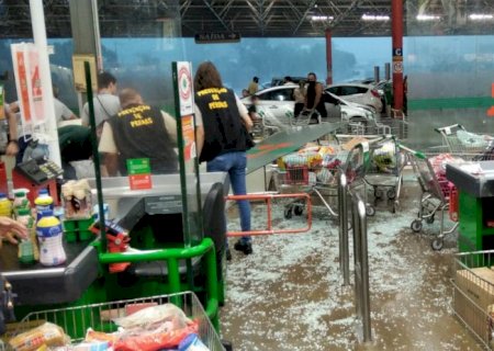 Temporal derruba árvores, causa estragos e deixa diversos pontos alagados em Dourados