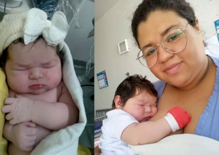 Mãe descobre gravidez na hora de dar à luz a filha de quase 5 kg: 'achava que era pedra nos rins'