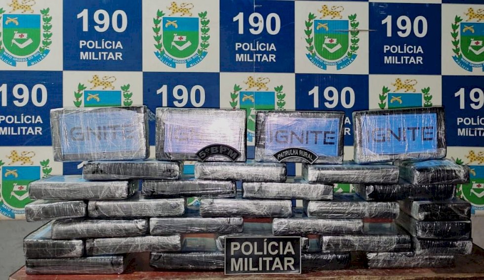 Policia Militar apreende cerca de 32 K de Cocaína