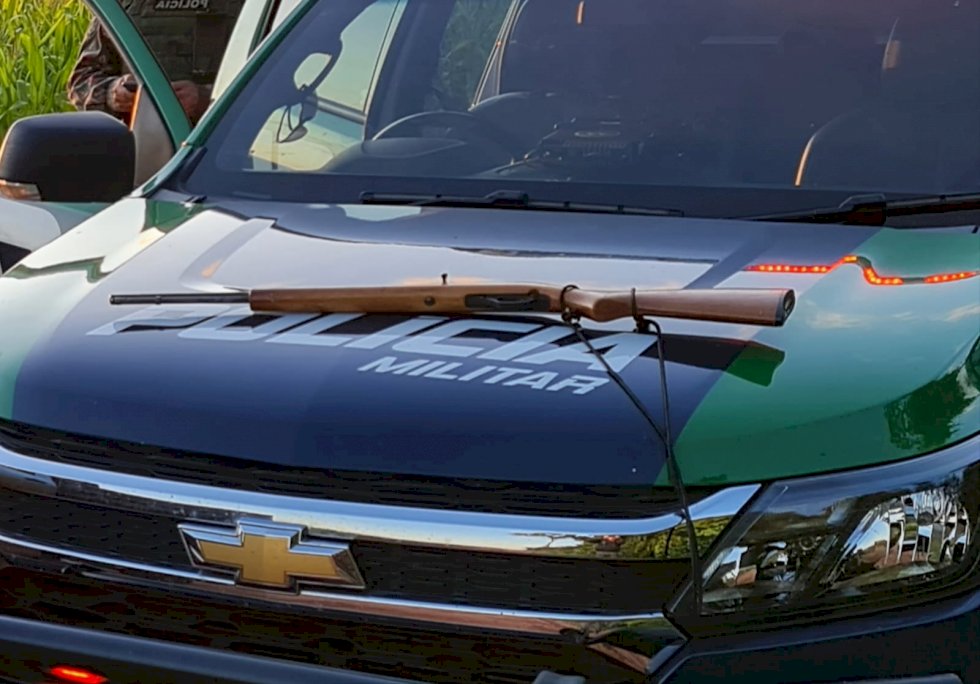 PMA de Naviraí prende infrator suspeito de prática de caça com rifle durante fiscalização preventiva em reservas de propriedades rurais