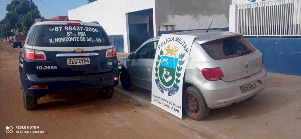Polícia Militar prende dois jovens por tráfico de drogas, Porte de arma de fogo e Roubo na cidade de Novo Horizonte do Sul.