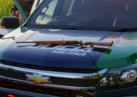 PMA de Naviraí prende infrator suspeito de prática de caça com rifle durante fiscalização preventiva em reservas de propriedades rurais