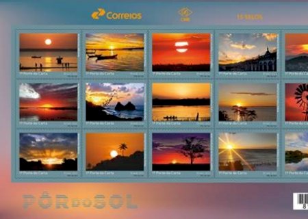 Homenagem ao Pôr do Sol é tema de selos especiais.