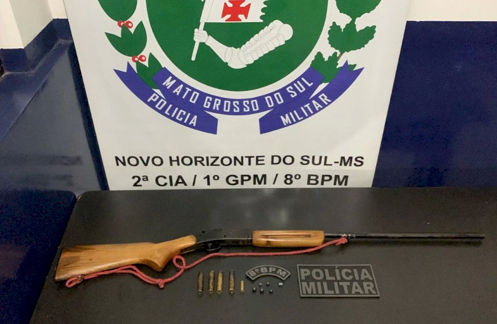 Novo Horizonte do Sul - Polícia Militar prende jovem com arma de fogo após ameaçar ex-mulher