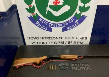 Novo Horizonte do Sul - Polícia Militar prende jovem com arma de fogo após ameaçar ex-mulher
