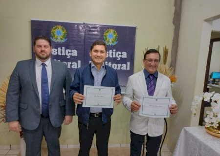 Angélica - Edinho Cassuci e Paulo Conconi são diplomados pela Justiça Eleitoral.