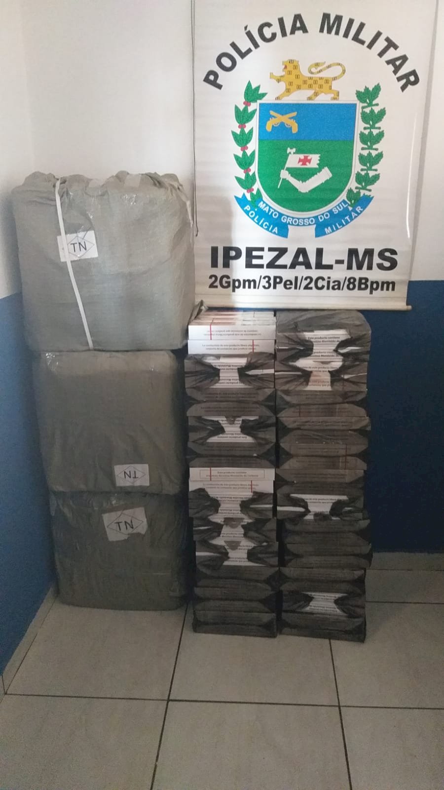 Angélica - Polícia Militar apreende mercadorias de contrabando e descaminho em Ipezal