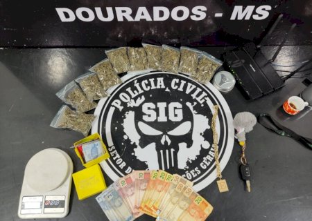 Motorista de aplicativo que fazia entrega de drogas em bares de Dourados é preso pelo SIG.