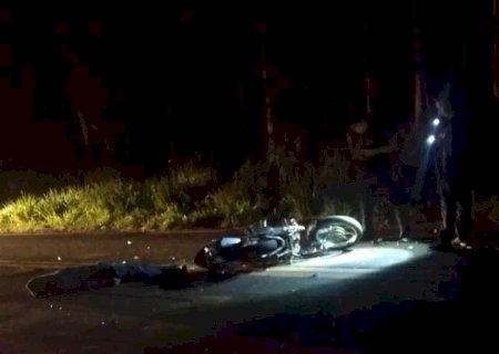Deodápolis - Motociclista colide em animal e morre em acidente na MS-276.