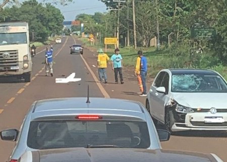 Ciclista morre atropelado entre Fátima do Sul e Vicentina na BR-376.
