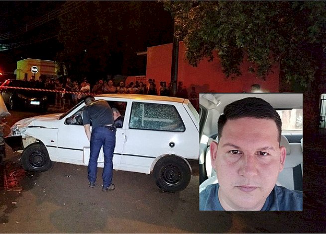 Homem é morto com vários tiros dentro de carro em Dourados.