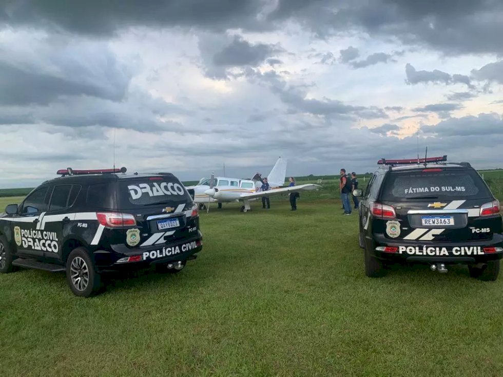 Piloto é preso e avião que seria usado para o tráfico é apreendido em MS.