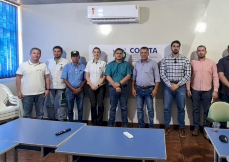 Prefeito de Angélica participa da comitiva do CODEVALE para conhecer projeto de pavimentação.
