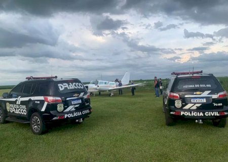Piloto é preso e avião que seria usado para o tráfico é apreendido em MS.