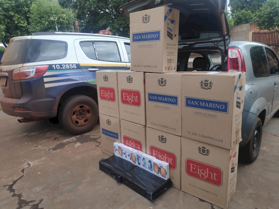 Angélica - PM apreende mercadorias de contrabando e descaminho avaliadas em mais de R$ 65 mil reais em Ipezal.