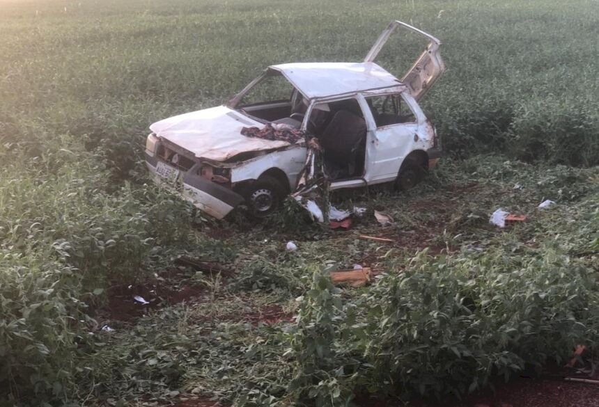 Acidente deixa 5 pessoas feridas, 02 delas em estado grave em Fátima do Sul.