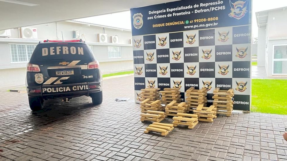 Defron apreende quase 170 quilos de maconha próximo de Itahum em Dourados.