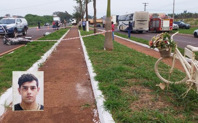 Acidente mata motociclista e deixa ciclista em estado grave em Dourados