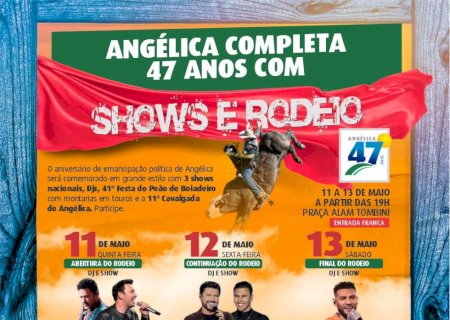 Festa do Peão de Angélica começa nesta quinta-feira, com entrada gratuita todos os dias.