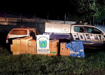 Angélica - Polícia Militar apreende mercadorias contrabandeadas do Paraguai em 29 mil reais.