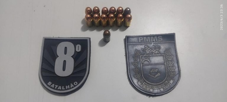 Angélica -Polícia Militar prende homem por direção perigosa e portando munições de arma de fogo.