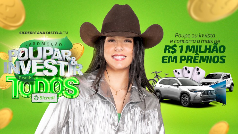 Sicredi Centro-Sul MS realizará o 1º sorteio da promoção que tem Ana Castela como garota propaganda