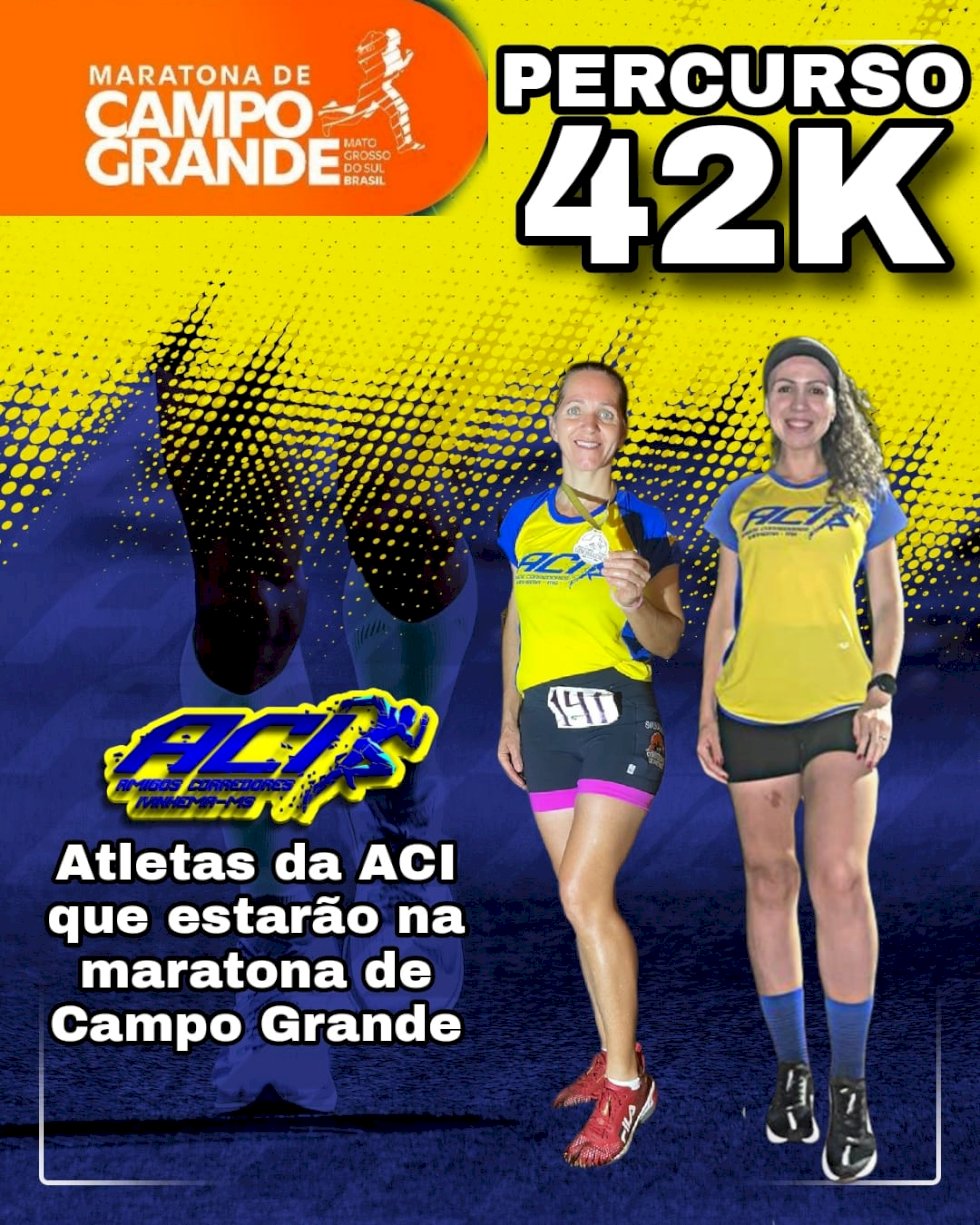 Atletas da ACI de  Ivinhema estará  participando da maratona em Campo Grande.