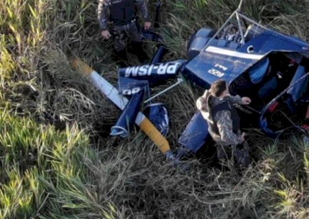 Helicóptero que saiu do PR com destino a Fátima do Sul cai no Parque Várzeas do Rio Ivinhema