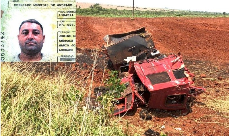 Motorista morre após capotar caminhão na MS-141.