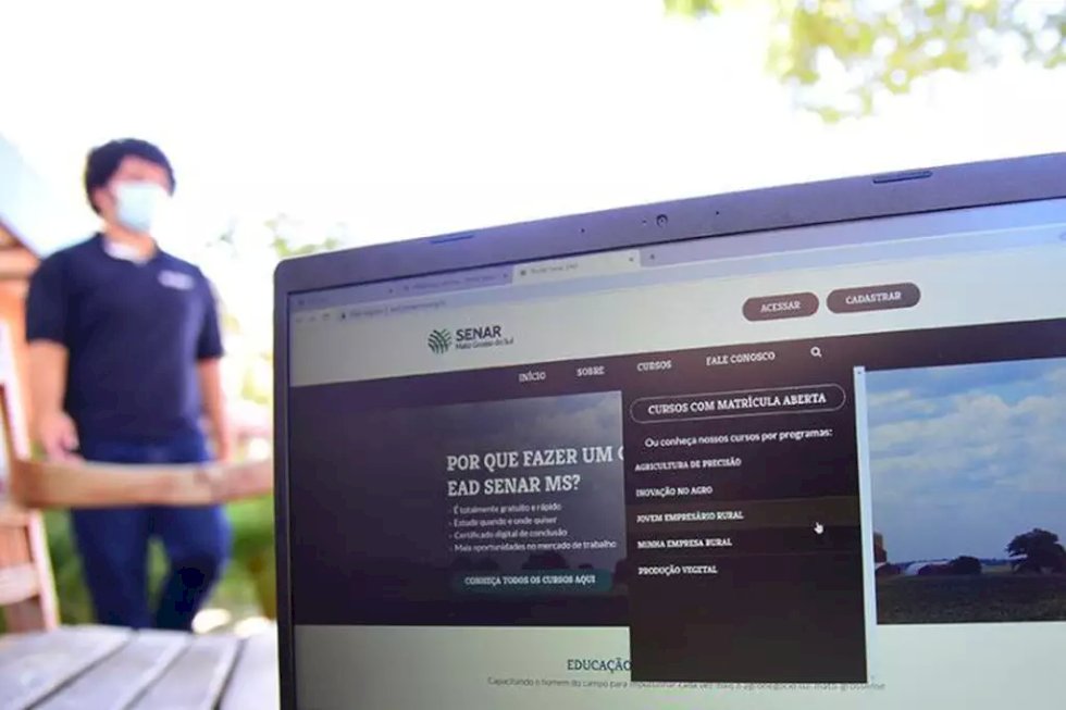 Educação a distância, gratuita, com certificado e qualidade Senar/MS.