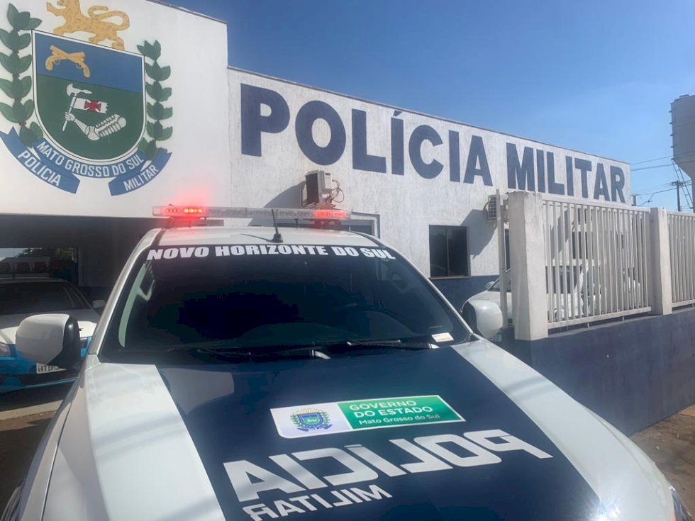 Polícia Militar conduz homem para a delegacia após ameaçar esposa em Novo Horizonte do Sul