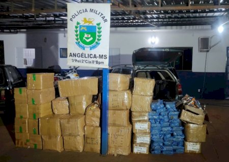 Polícia Militar de Angélica apreende mercadorias de descaminho avaliadas em 28 mil reais