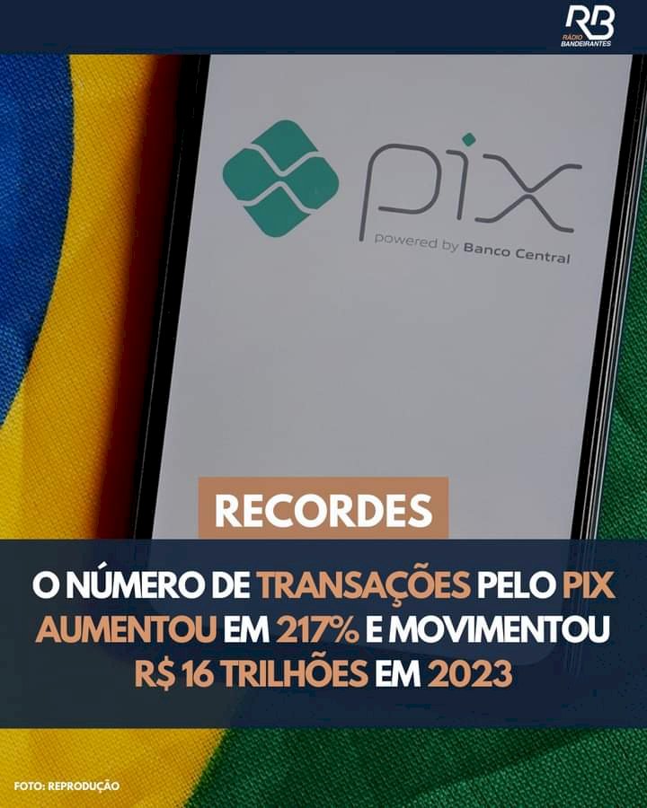Transação do Pix bate recorde em 2023